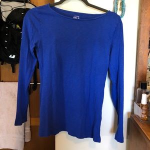 J.Crew long sleeve painters tee royal blue Sz S